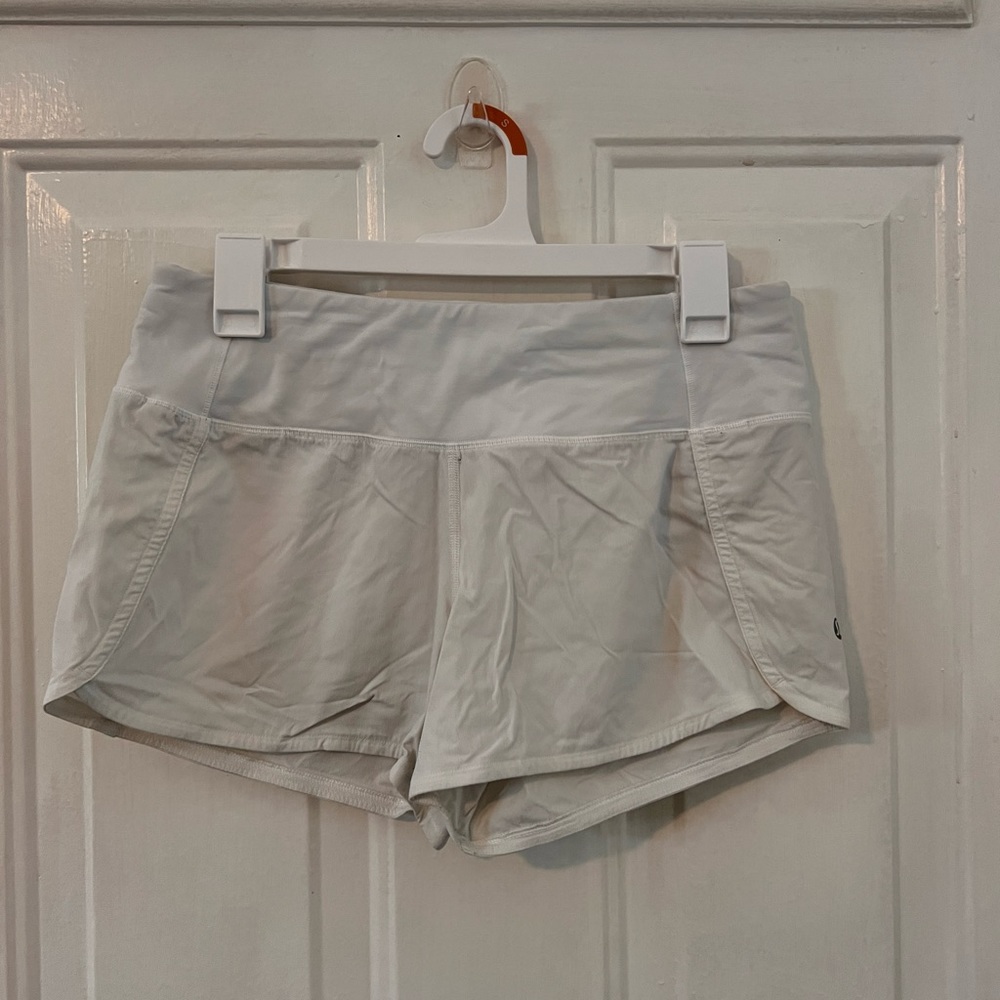 White Lululemon shorts
